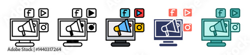 Advertising line icon
