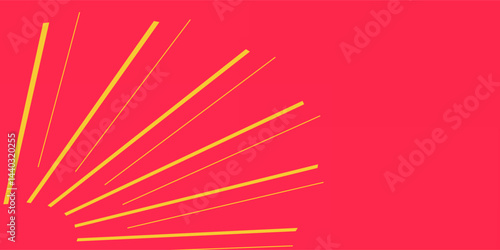 Comic book speed red yellow color lines isolated on background stripe and radial effect style for manga speed frame, superhero action, explosion background. Motion line effect, pop art. Vector 10 eps