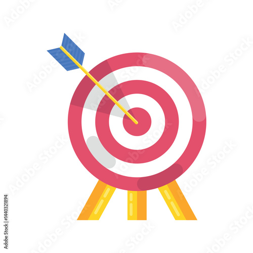 A classic archery target with arrows hitting the bullseye, symbolizing precision, focus, and accuracy