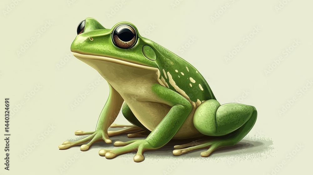 Obraz premium Green frog illustration