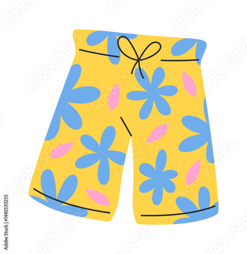 Swimming shorts hand drawn clothing
