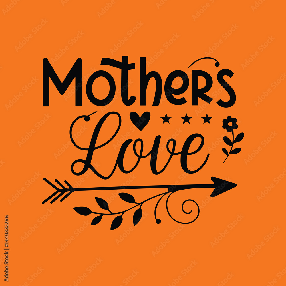mothers love typography design vector mothers love typography design vector