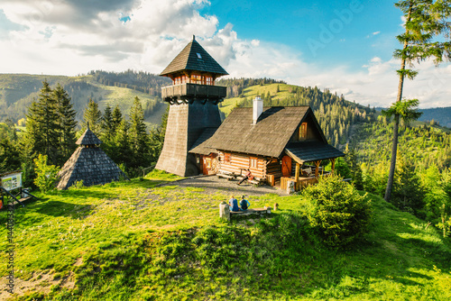 Obraz na płótnie Liptov region in Low Tatras mountains. Vysna boca lookout near certovica pass landspace, slovakia w salonie