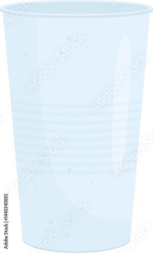 Plastic cup and straw clipart design illustration