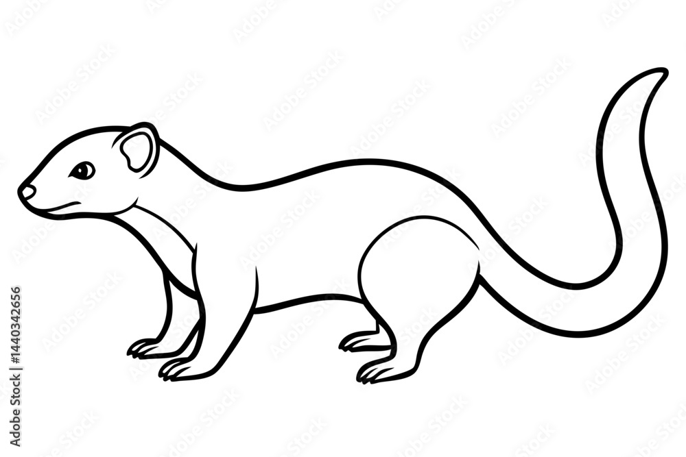 Modern Mongoose Outline Design Modern Mongoose Outline Design