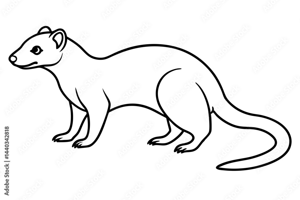 Modern Mongoose Outline Design Modern Mongoose Outline Design