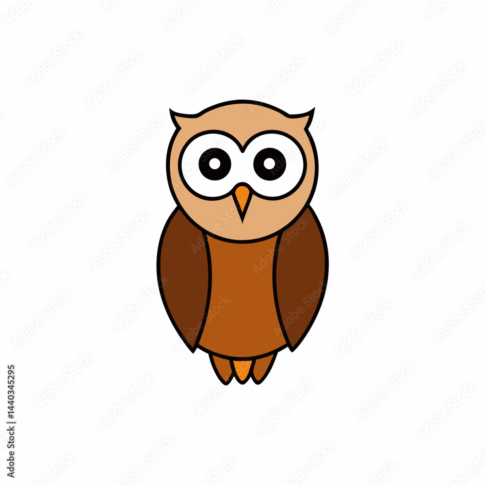 Naklejka premium owl on white background