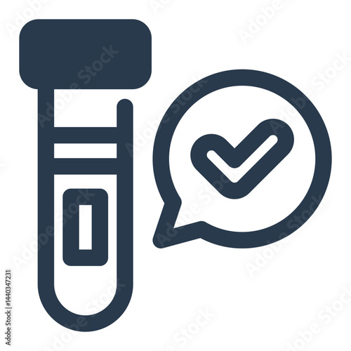 Blood Test Sample with Approval Checkmark