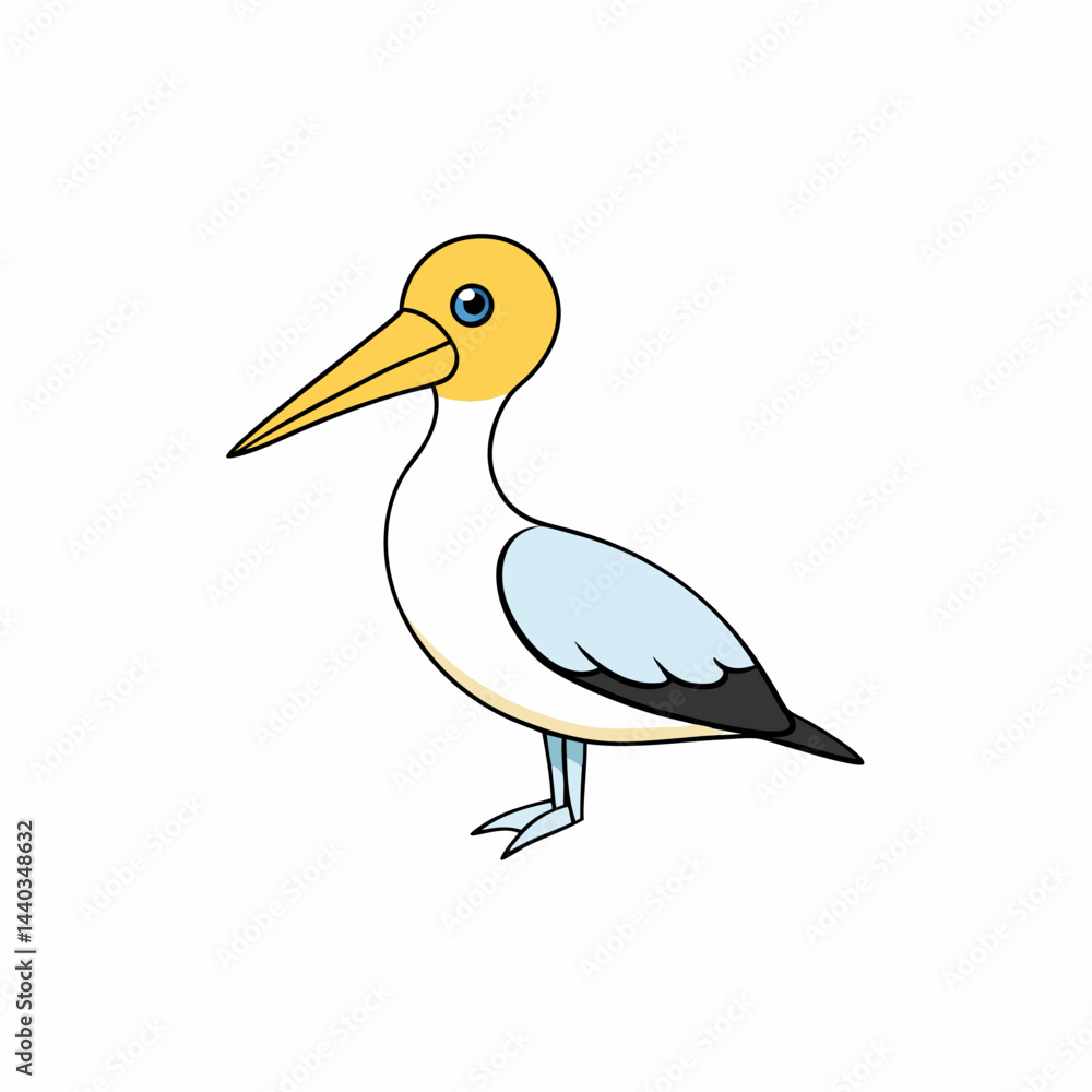 Obraz premium white stork isolated on white background