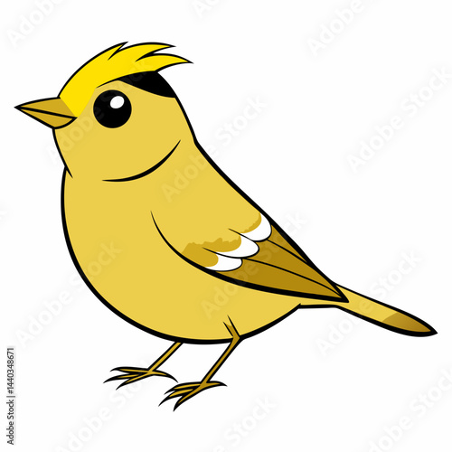 yellow bird on a white background