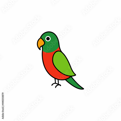 red and green parrot