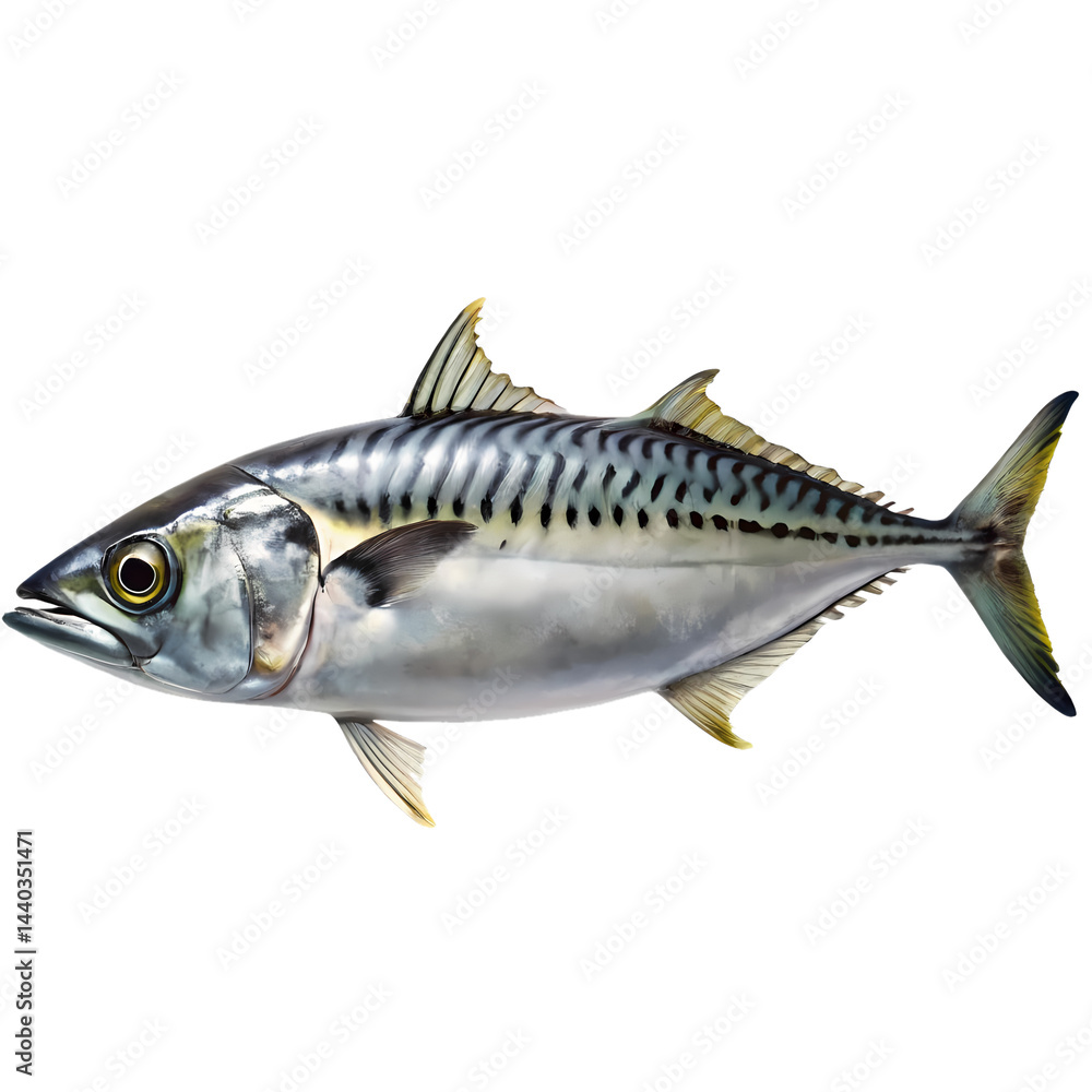 Beautiful Atlantic Mackerel Fish Displayed on a transparent background d for Presentation Purposes Beautiful Atlantic Mackerel Fish Displayed on a transparent background d for Presentation Purposes