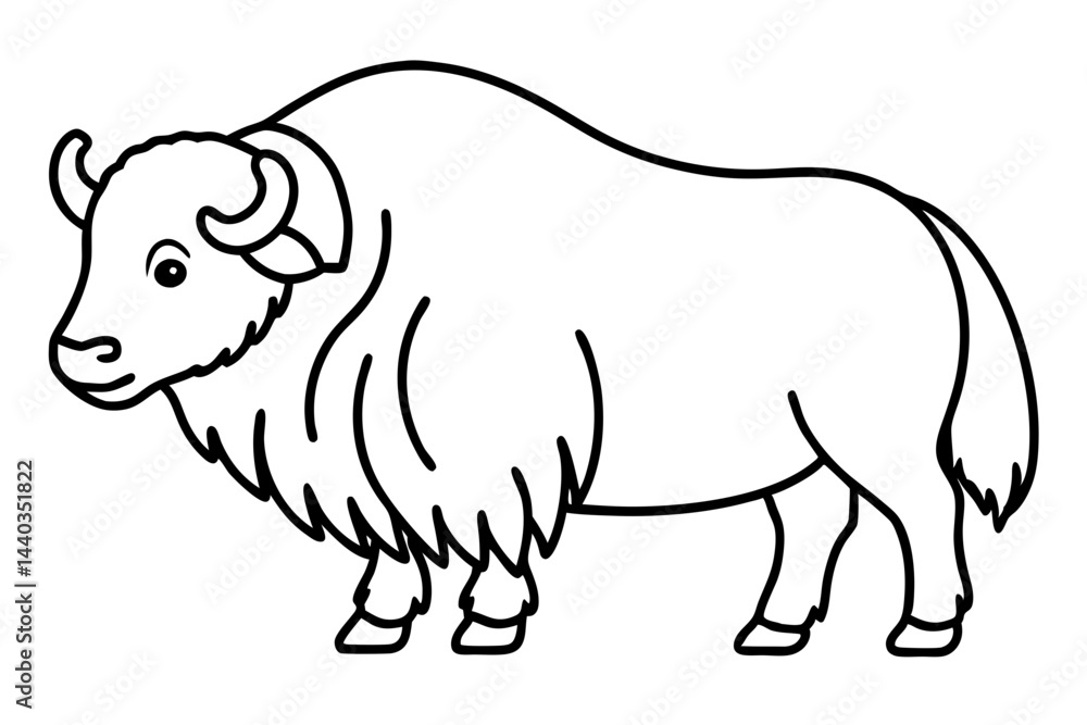 Obraz premium Modern Musk Ox Vector