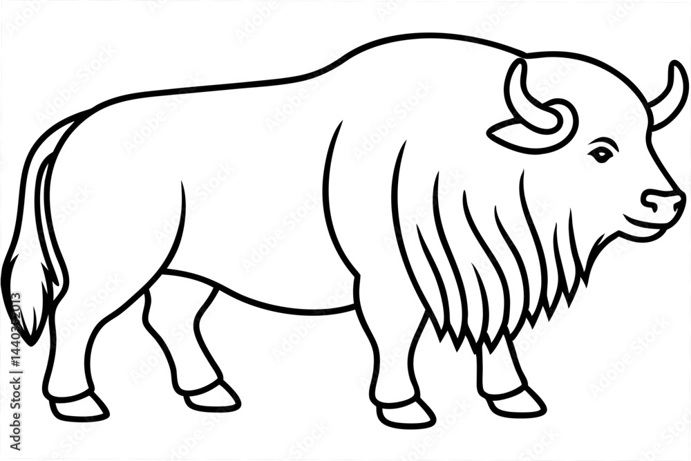 Obraz premium Modern Musk Ox Vector