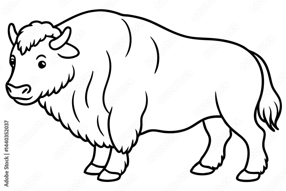 Obraz premium Modern Musk Ox Vector