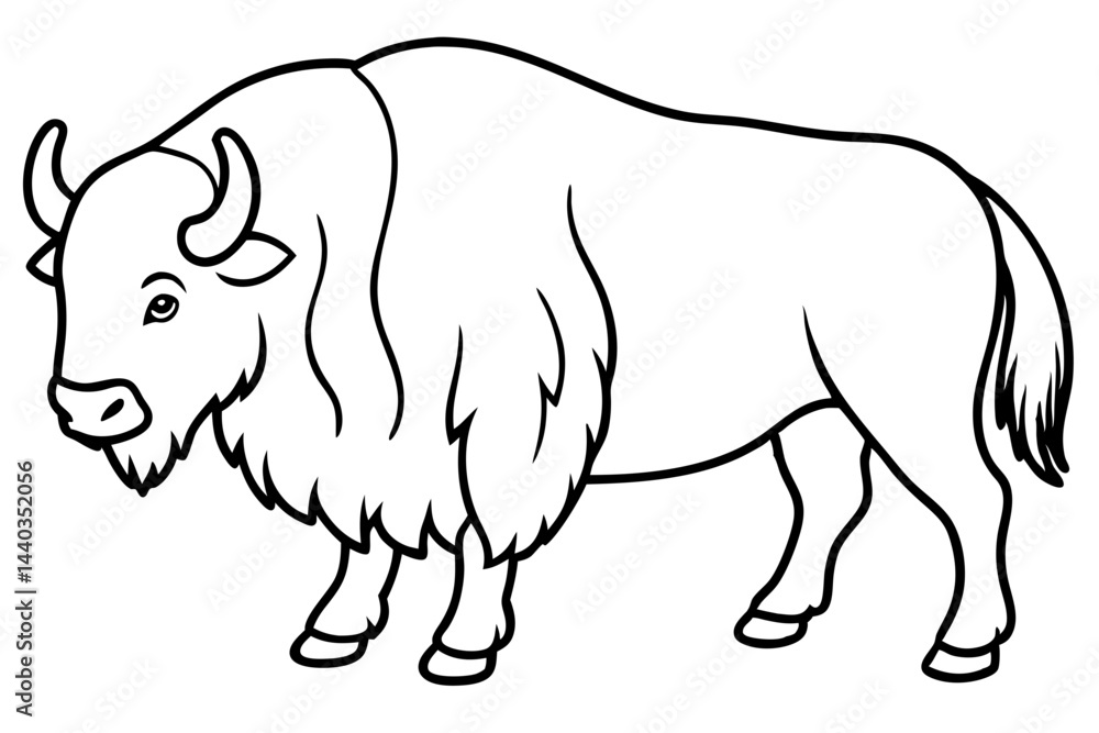 Modern Musk Ox Vector Modern Musk Ox Vector