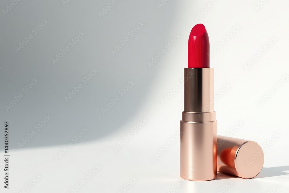 Elegant lipstick tube, pristine white backdrop, product, lipstick Elegant lipstick tube, pristine white backdrop, product, lipstick