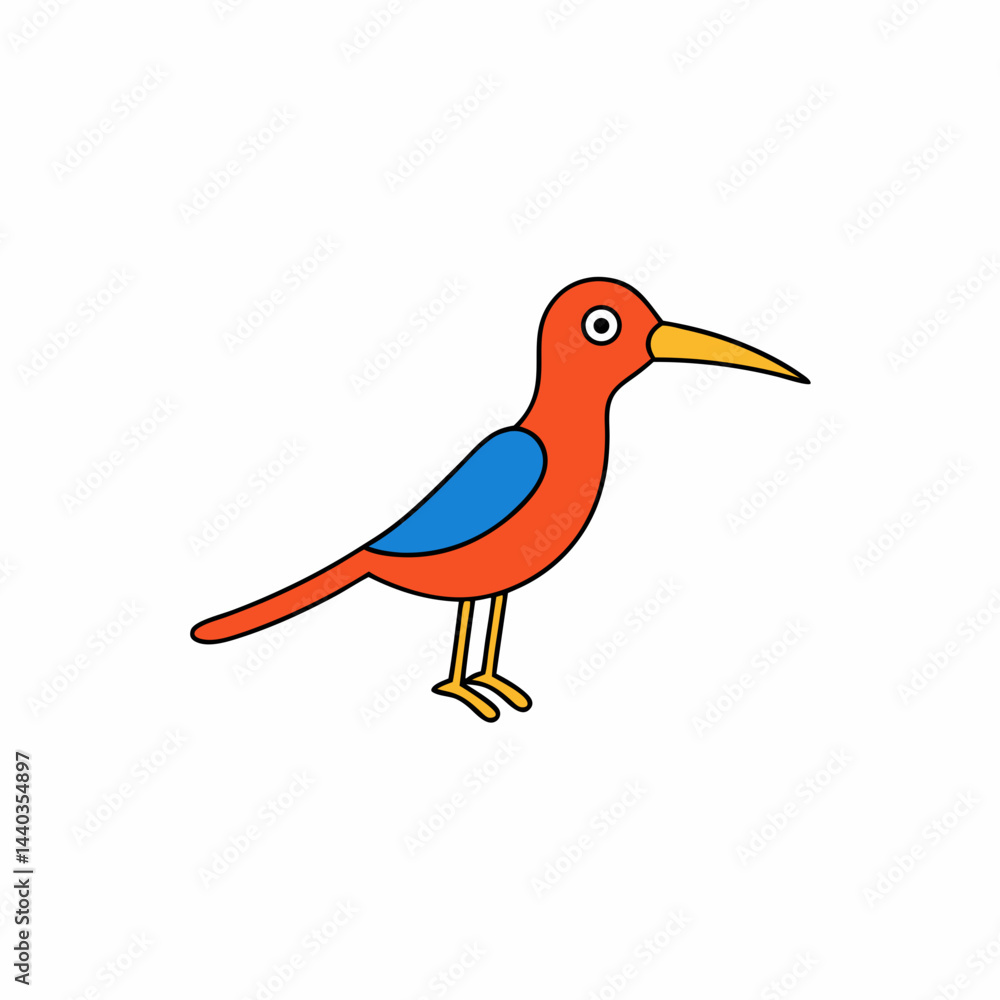 Fototapeta premium vector illustration of a cartoon bird