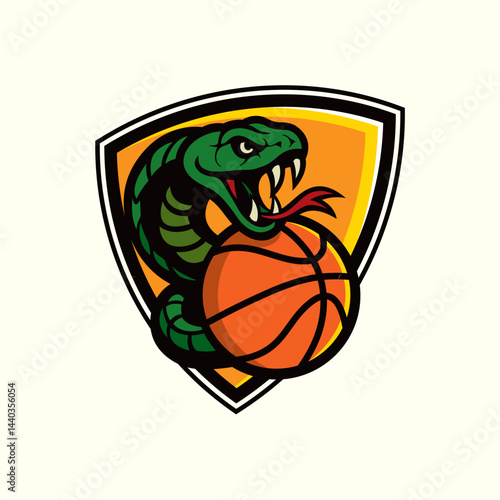 Snake head basketball team logo