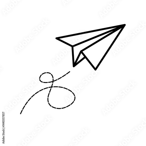 paper plane flying