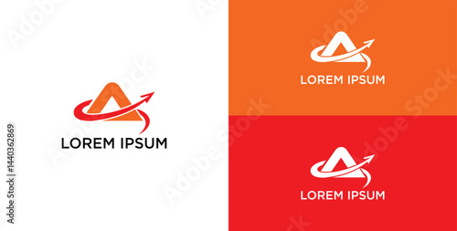 travel agency logo vector template. Initial A logo holiday logo template vector icon