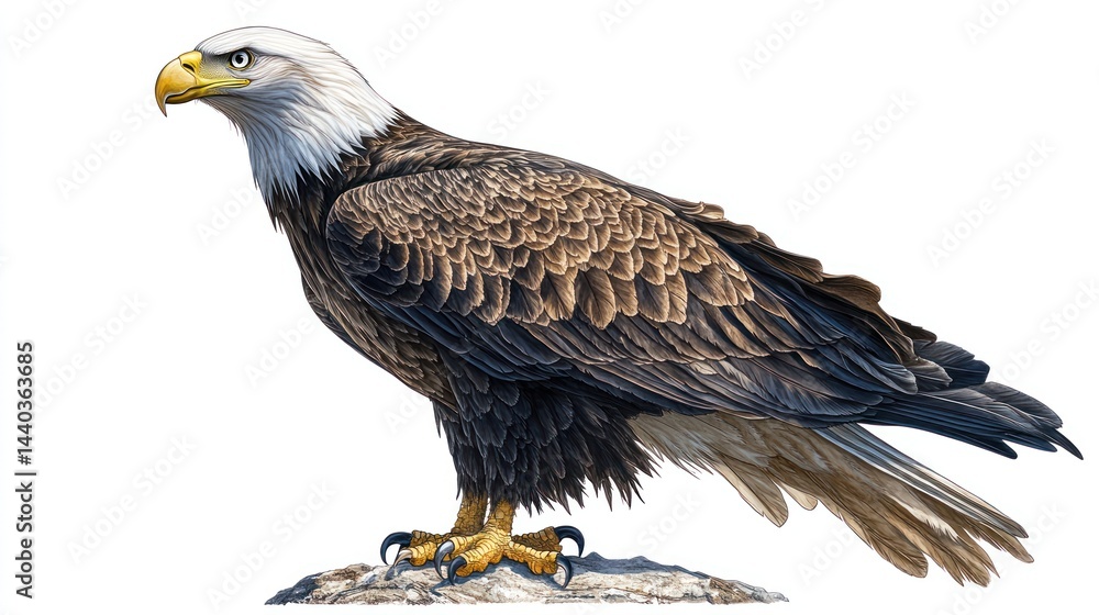 Naklejka premium Majestic Bald Eagle