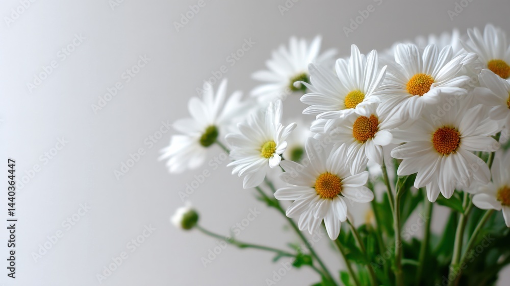Obraz premium chamomile flowers on white background
