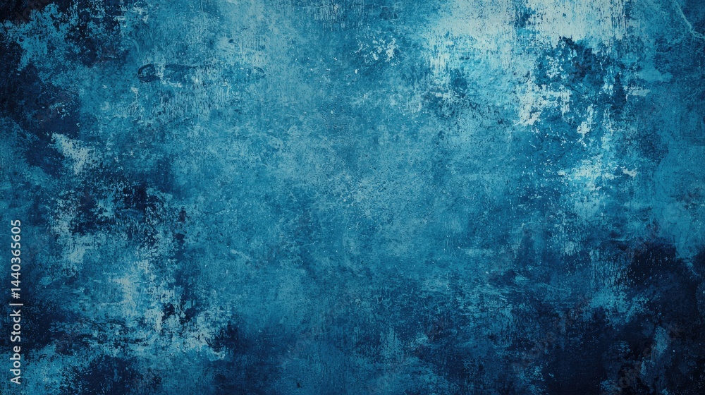 Fototapeta premium Textured Deep Blue Abstract Background with Grunge Effects for Creative Design Projects and Print Materials