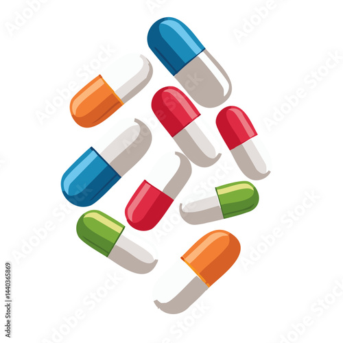 vector illustration pills graphic design