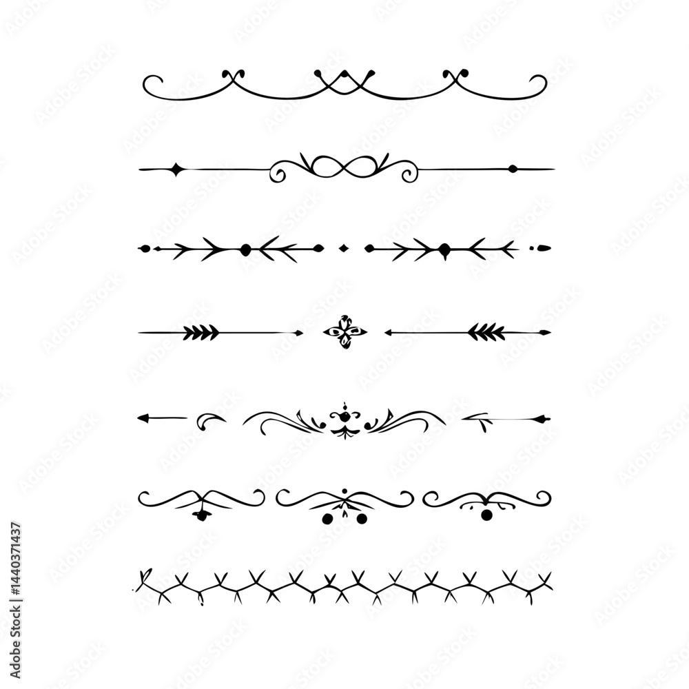 Text dividers doodle set. Wedding decorative elements. Divider ornament borders vintage line separators.Line dividers. Decorative swirl text separators, vintage divider.Golden vintage floral elements Text dividers doodle set. Wedding decorative elements. Divider ornament borders vintage line separators.Line dividers. Decorative swirl text separators, vintage divider.Golden vintage floral elements
