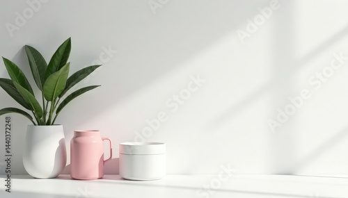 Wallpaper Mural Clean white backdrop, minimalist product display, simple, clean Torontodigital.ca