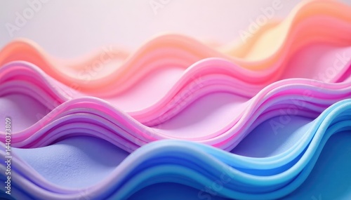 Abstract wavy lines, flowing texture, pastel colors, calming, peaceful