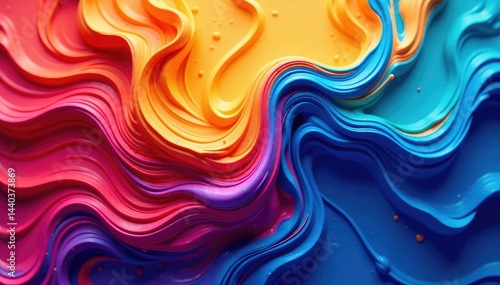 Abstract swirling paint textures in vibrant hues , chaos, abstract, curve