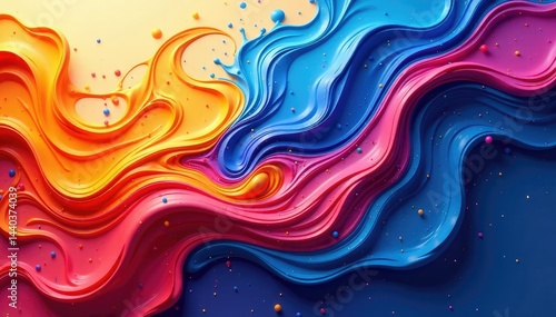 Abstract swirling paint colors forming a dynamic pattern , competition, color