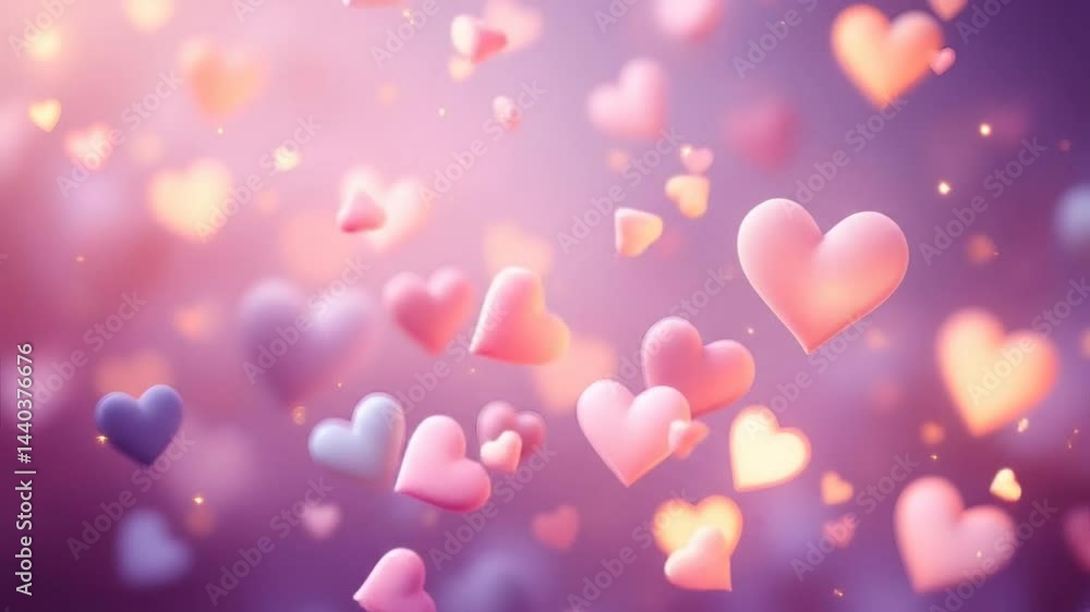 Floating Hearts Soft Focus Romantic Background Abstract Floating Hearts Soft Focus Romantic Background Abstract