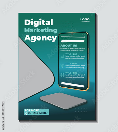 Creative digital marketing expert social media flyer template. Ideal for promoting SEO, branding, online advertising, business growth, and marketing services. Clean, modern, and professional design