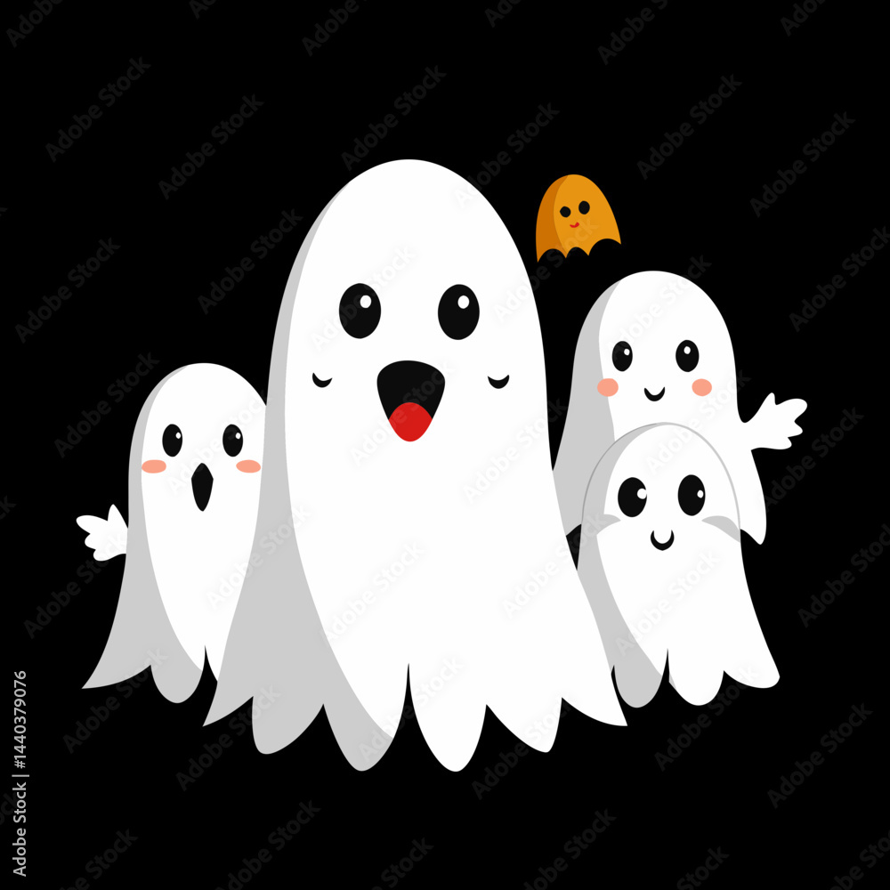 Fototapeta premium Download White Many Boo'S Ghost Bundle Halloween Boo Bundle Vector . Eps File For Design.