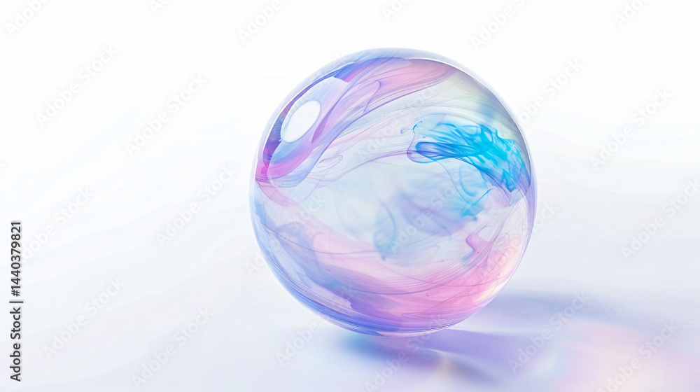 crystal ball on blue background crystal ball on blue background