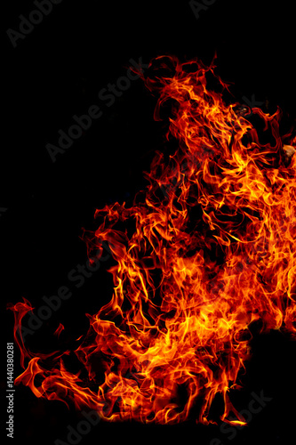 Obraz na płótnie yellow, orange and red Fire flame isolated on background w salonie