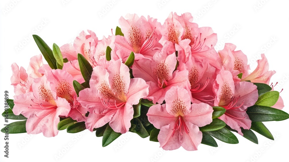 Fototapeta premium Pink Azalea Bouquet Isolated on White Background. Possible Use Floral Design