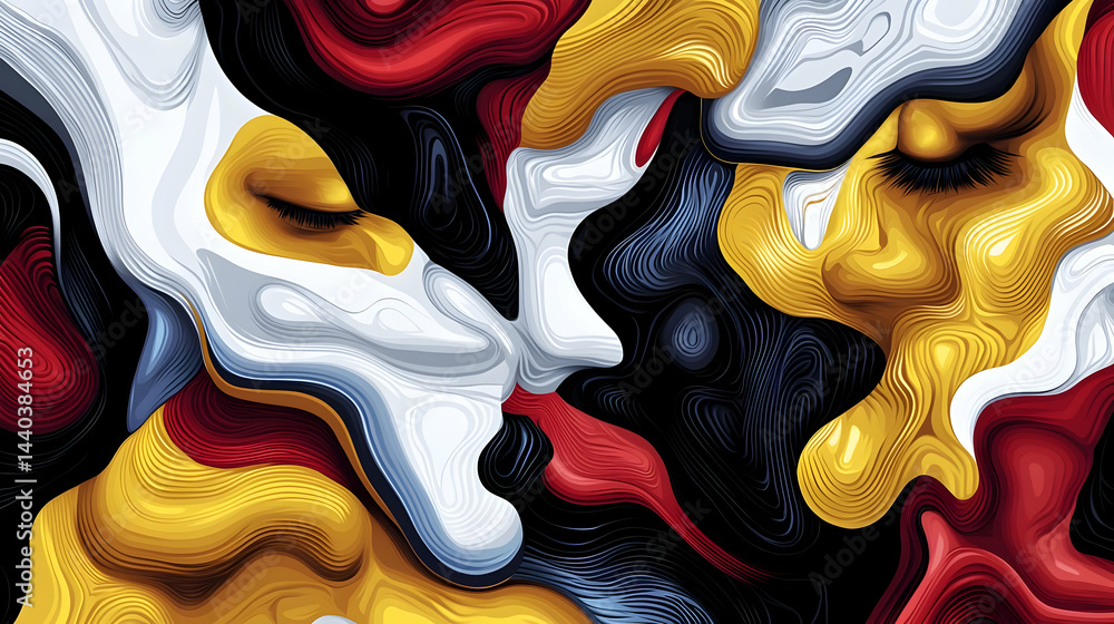 Abstract Faces in Liquid Flow Abstract Faces in Liquid Flow