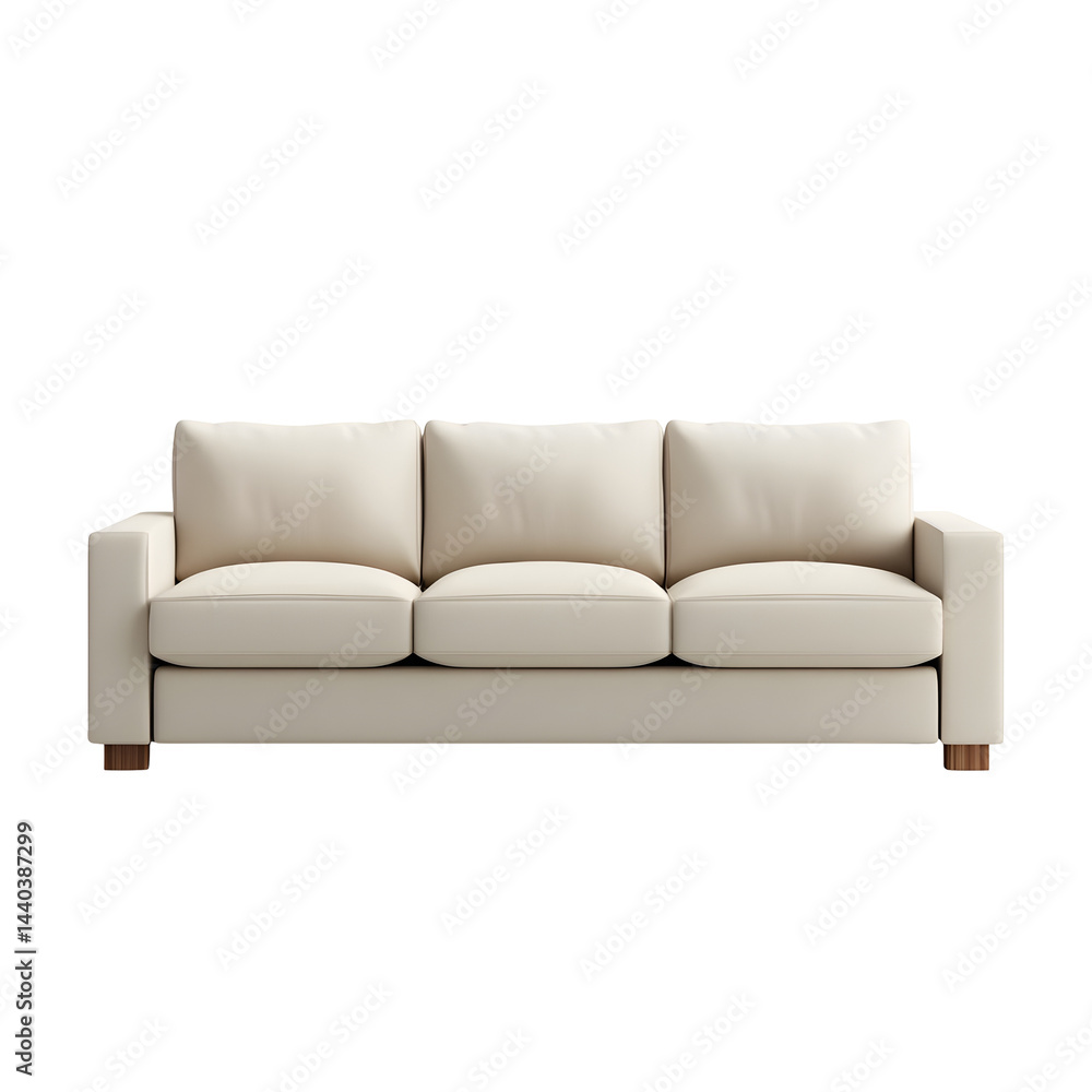 Fototapeta premium Contemporary sofa with clean lines and neutral tones