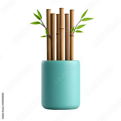 Elegant bamboo room divider arrangement