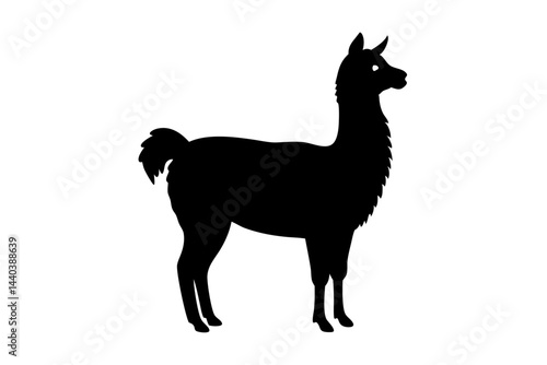 Llama silhouette graphic animal outline vector illustration creative design element, llama, silhouette, animal, alpaca, vector, graphic, outline, mammal, farm, livestock, illustration, art, design