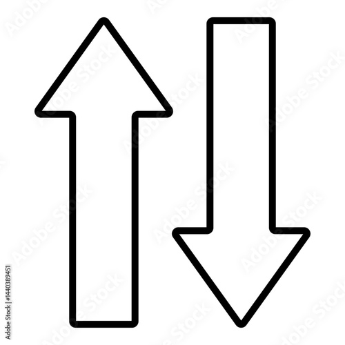Two pointed shafts, one facing skyward and the other earthward, suggesting opposing motion or variation.