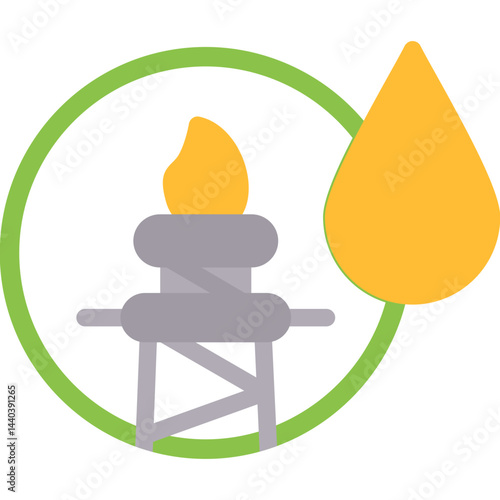 Petrochemical Flat Icon
