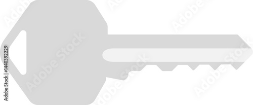 Cartoon metal key illustration.