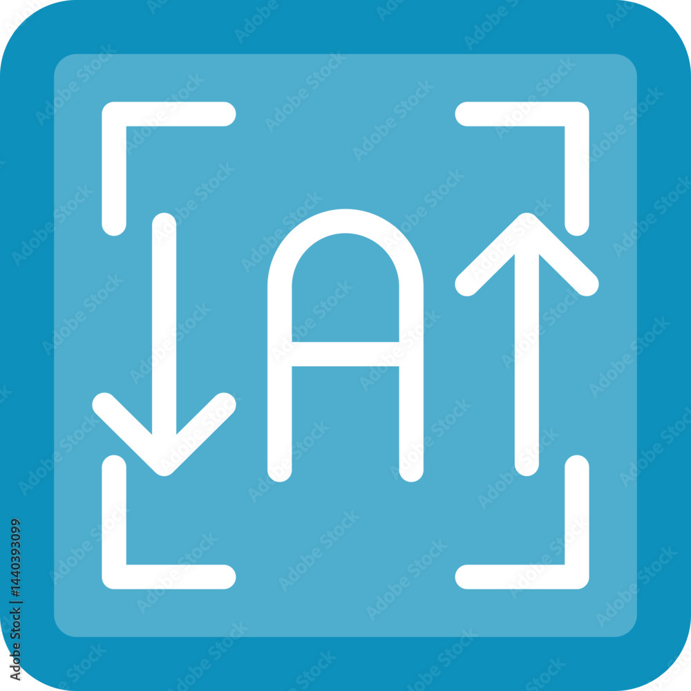 Text Size Flat Icon Text Size Flat Icon