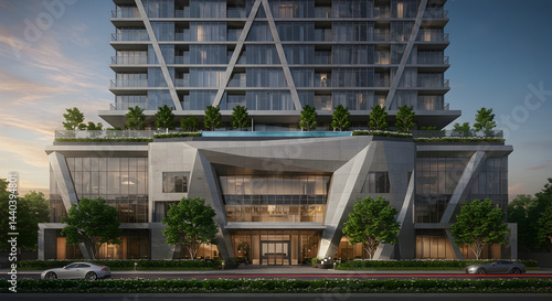 Luxury Residences With Striking Modern Facade And Verdant Landscaping