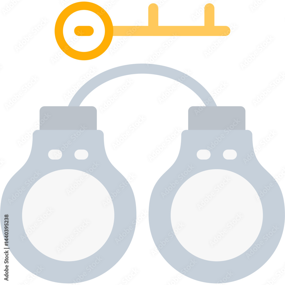 Prison Key Flat Icon Prison Key Flat Icon